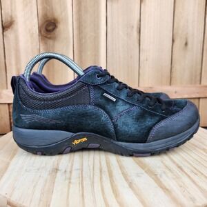 Dansko Shoes Womens Size 40 Black Suede Waterproof Vibram Hiking Walking Outdoor